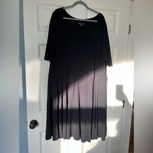 4X AVA & VIV Black Short Sleeve Dress
